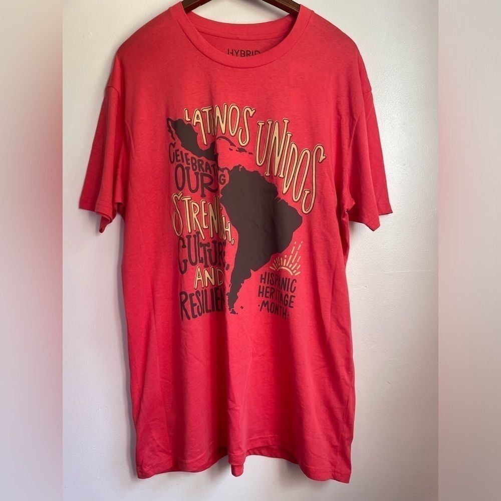 Hybrid Hispanic Heritage month tee red